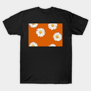 daisies on burnt orange T-Shirt